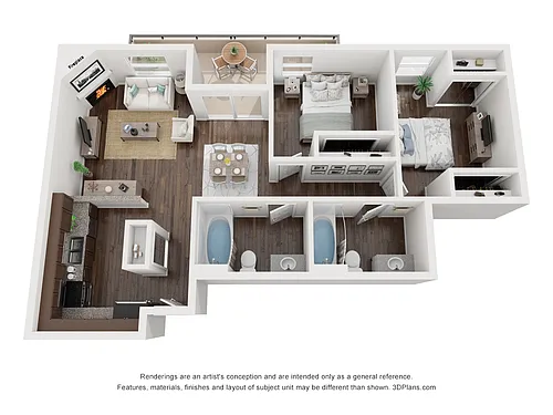 Floor plan Two Bedroom A
