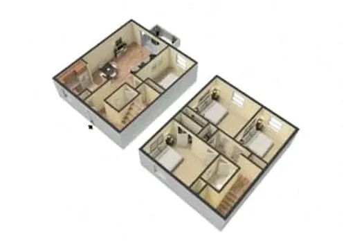 Floor plan 4 Bed 2 Bath - Silver