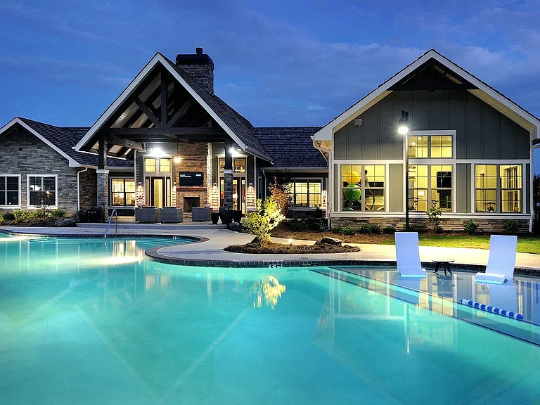 Enjoy our resort-style saltwater pool with tanning ledge