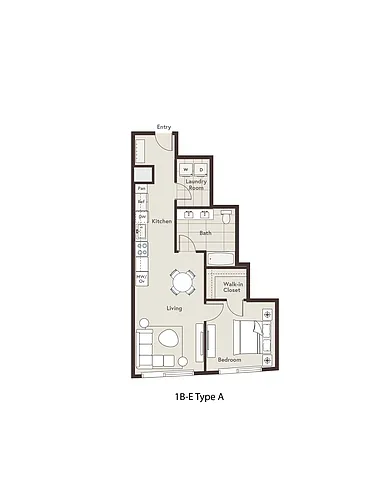Floor plan 1B-EH