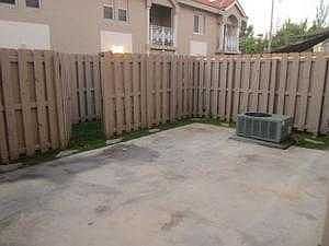 Large paved patio