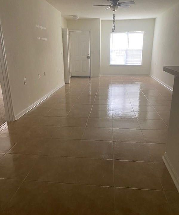 Large tiled main living area