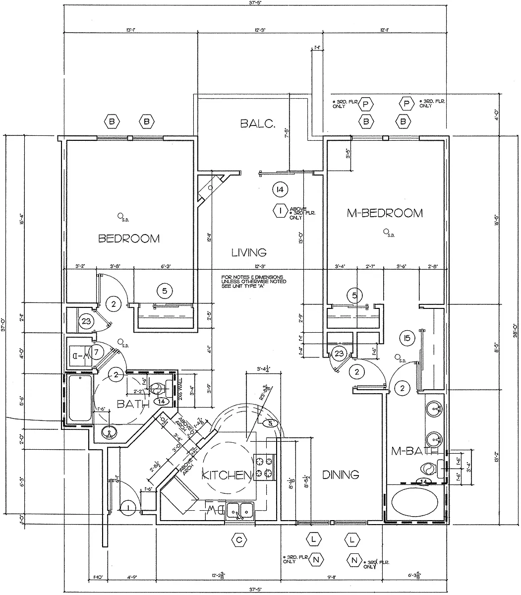 Floor plan 1333 Curson Floorplan E