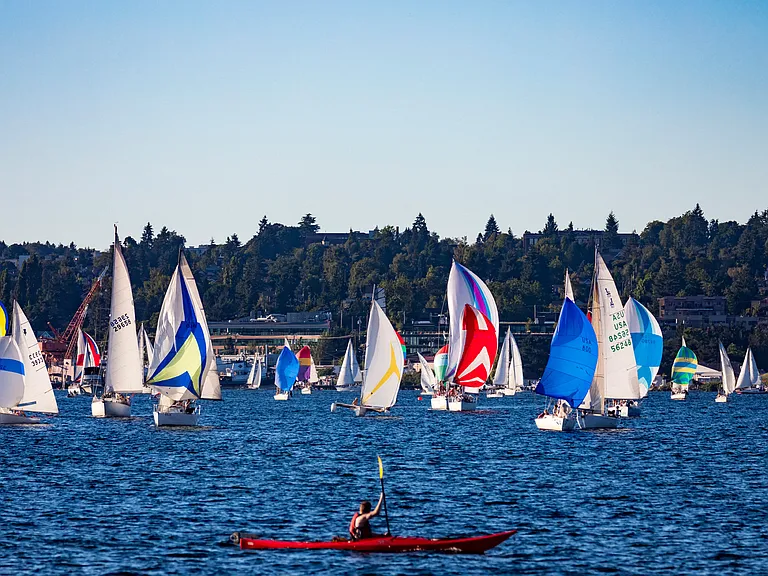Sailing in South Lake Union, in walking distance of our community