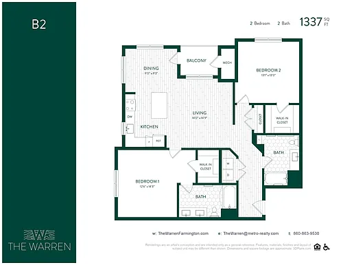Floor plan 2-Bedroom B2