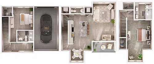 Floor plan B4 Townhome