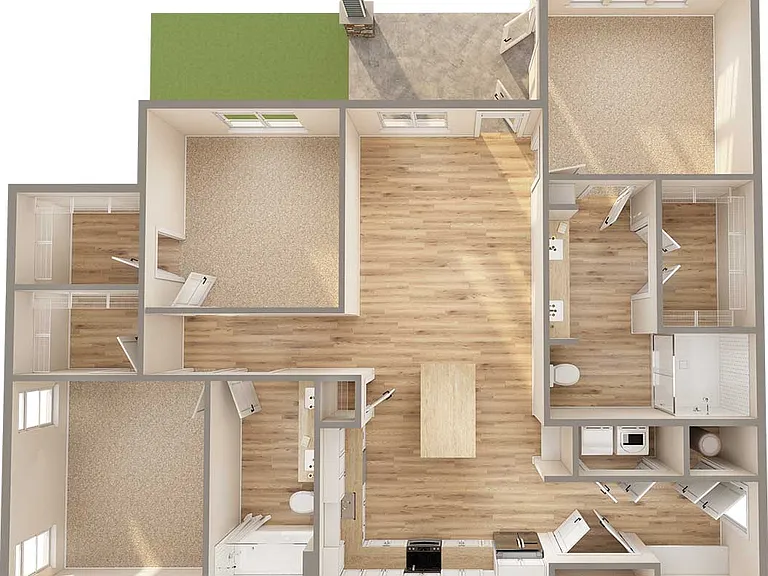 Explore this stunning contemporary apartment with a functional layout, perfect for modern living. Explore this stunning contemporary apartment with a functional layout, perfect for modern living.