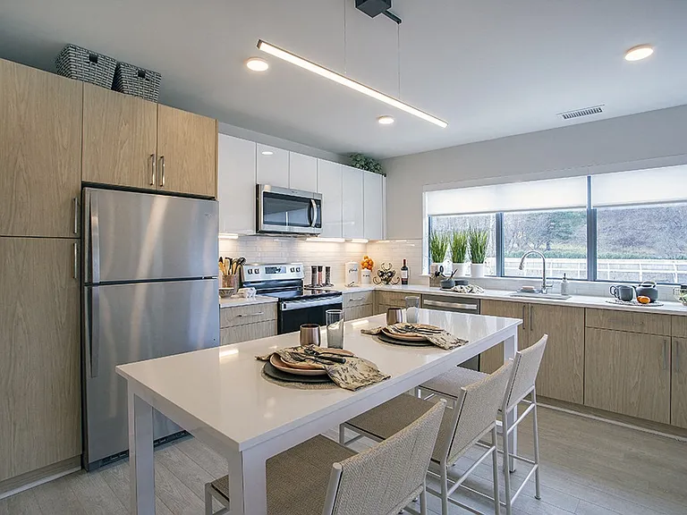Extra Large Windowed Kitchen in Corner Unit