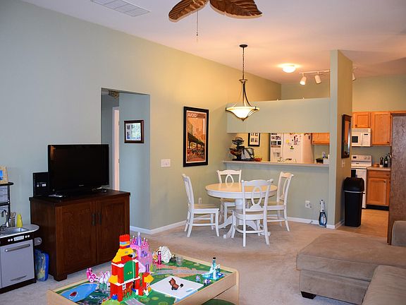 Dining area with Kitchen in background