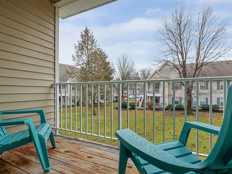 Private covered deck is the perfect place to relax