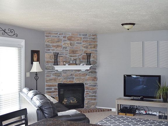 Beautiful Rock Fireplace up