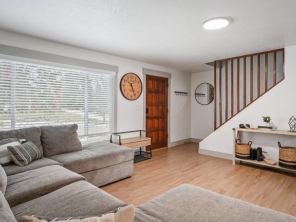 Entryway and living room