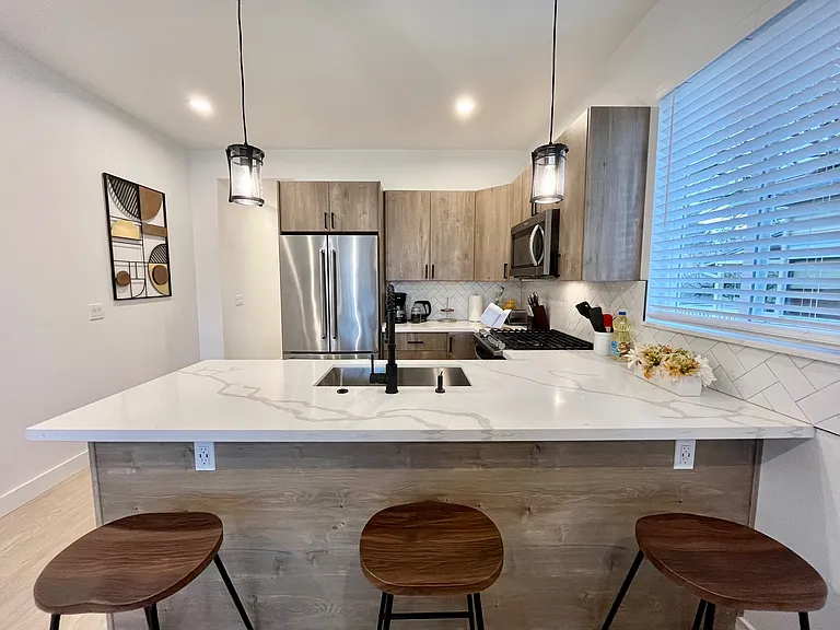 Elevate your dining experience with our stylish countertop seating.