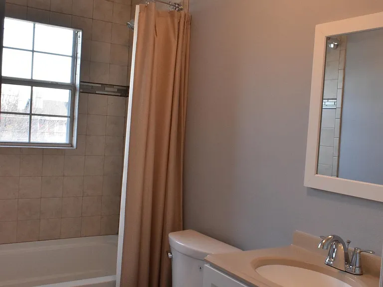 Bathroom with window view