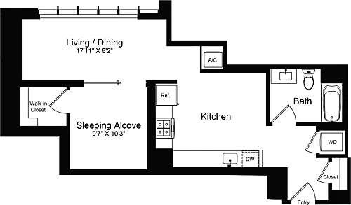 Floor plan Studio K
