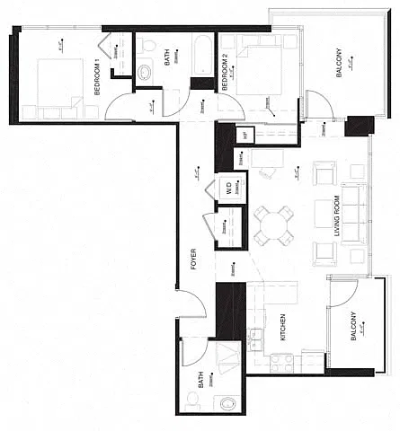 Floor plan 2P w Balcony Renovation 2