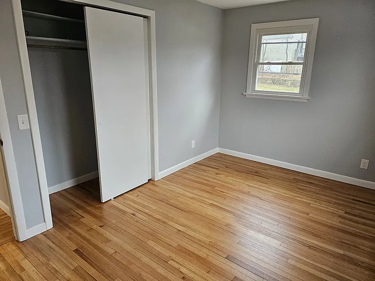 BEDROOM #2
Sunny, large closet, freshly painted, and beautiful hard wood flooring.