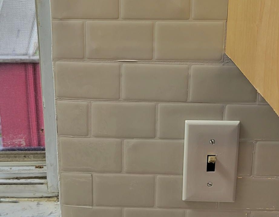 Subway tile backsplash