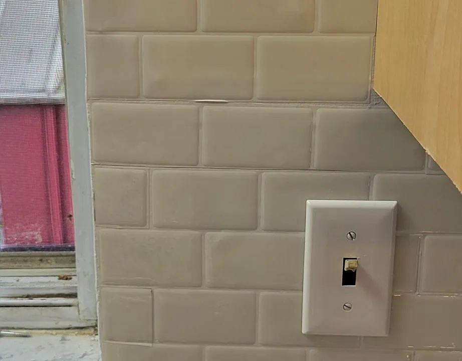 Subway tile backsplash
