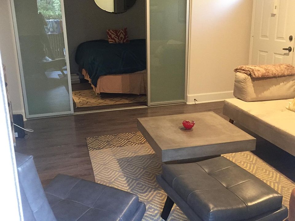 sliding doors to bedroom, patio outside living room to 