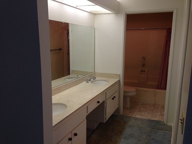 master bath with double sink