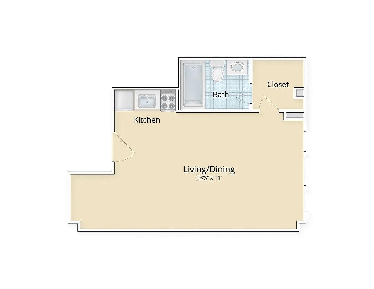 Floor plan Medium Studio