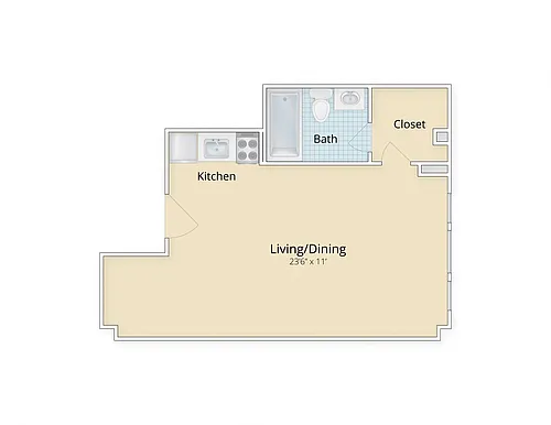 Floor plan Medium Studio