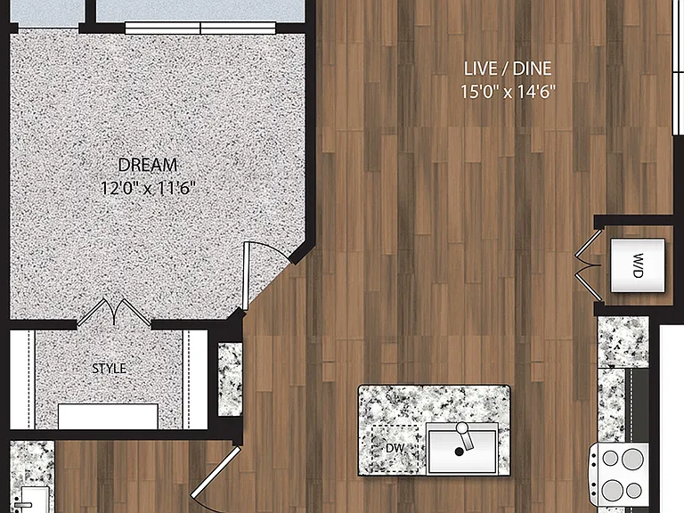 A6 | 1 bed/1 bath A6 | 1 bed/1 bath