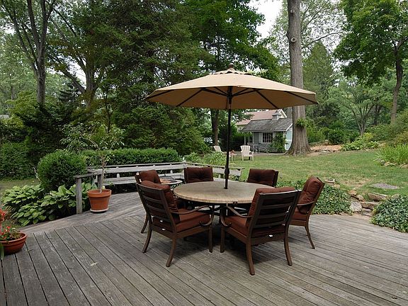 Deck Area located off the Family Room & Kitchen