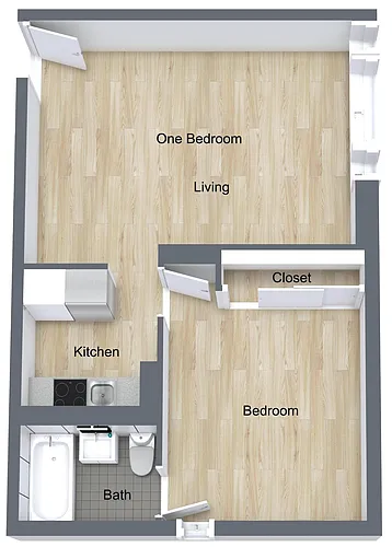 Floor plan One Bedroom