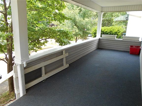 Pleasant, covered front porch
