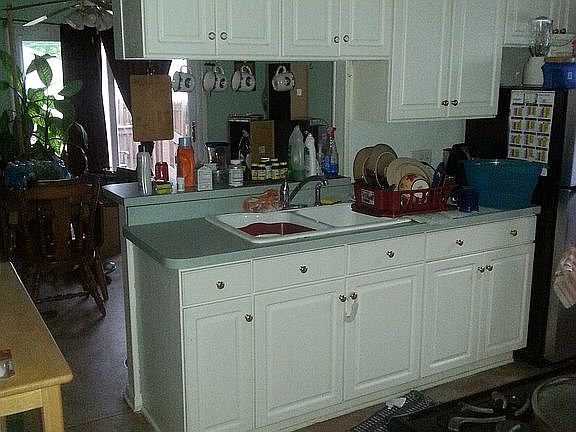 kitchen to dining area