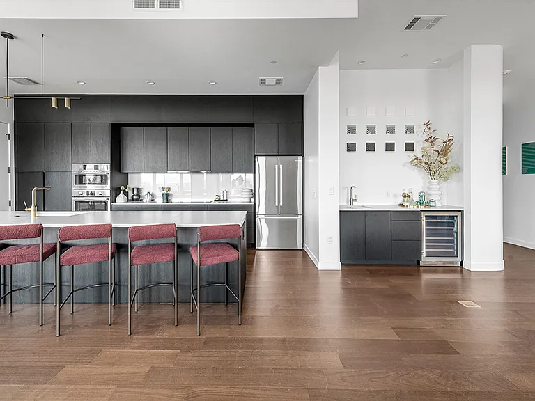 So much open space in the kitchen to living room