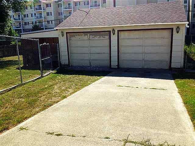 New garage doors added later