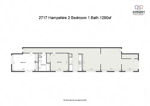 Floor plan Kurtland, 2 Bedroom 1 Bath