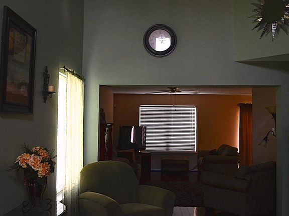 View from foyer looking toward dining and living room.