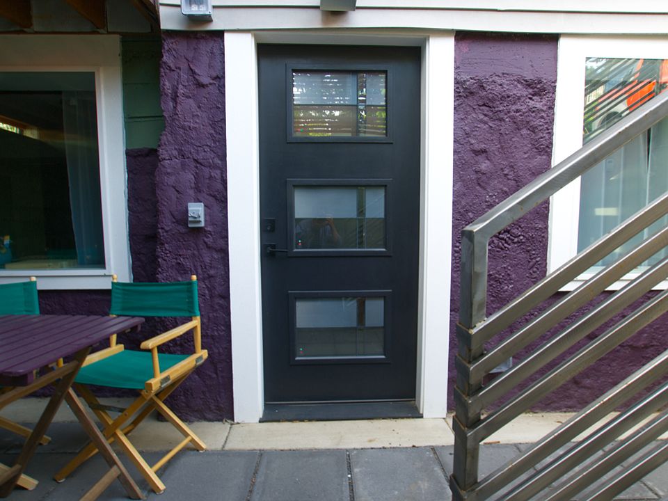 The front entry to your unit from your patio