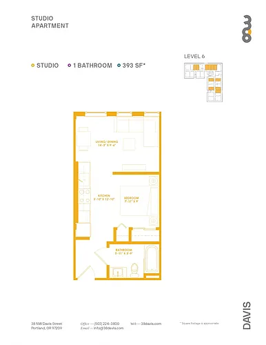 Floor plan Open 1x1J - Affordable (80%)