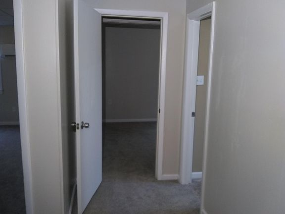 Hall to bathroom, and bedroom