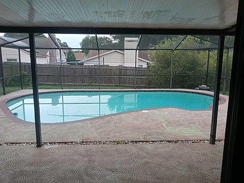 pool and covered patio
