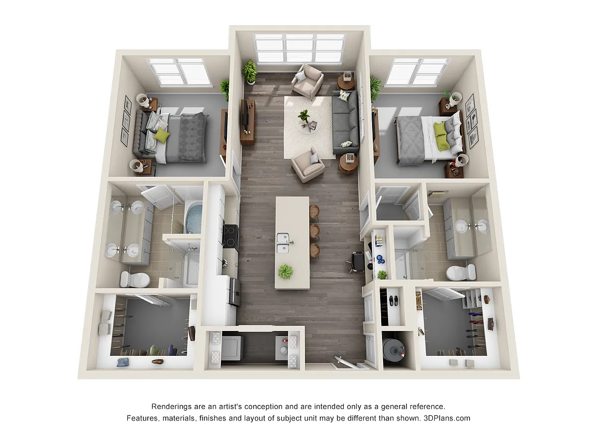 Floor plan B1.X - 2 Bedroom