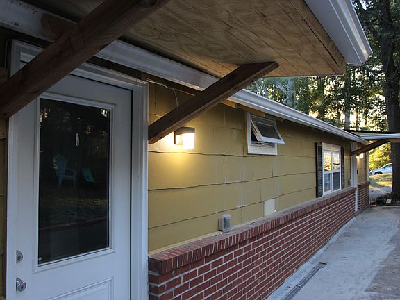 Front view from kitchen exit door