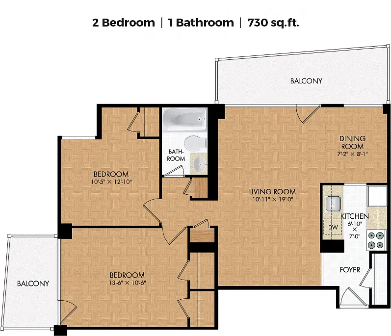 Floor plan 2 Bedroom