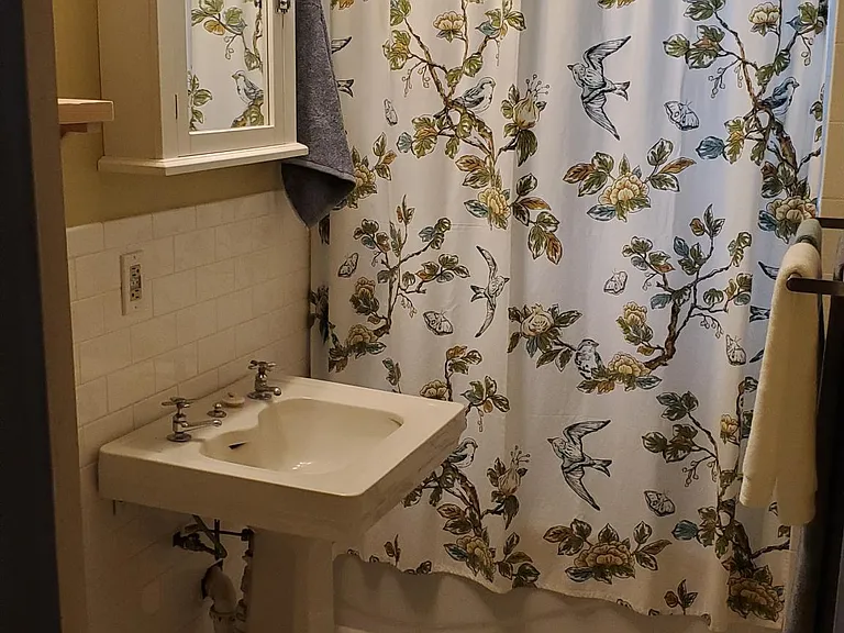 A timeless bathroom with tile.