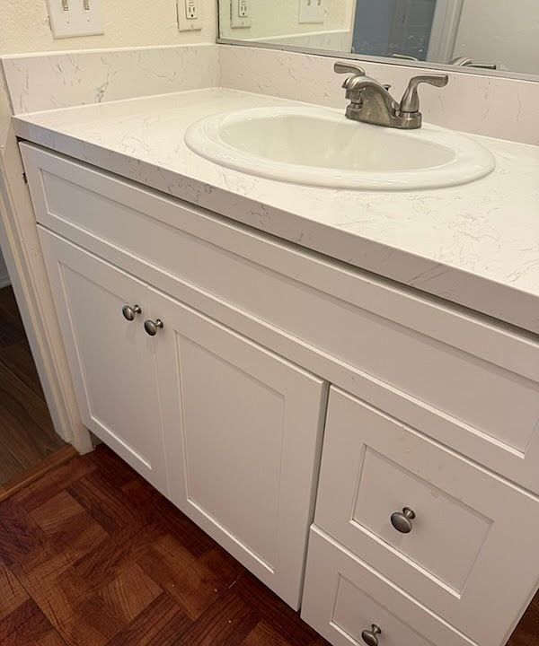 Updated bathroom counter tops