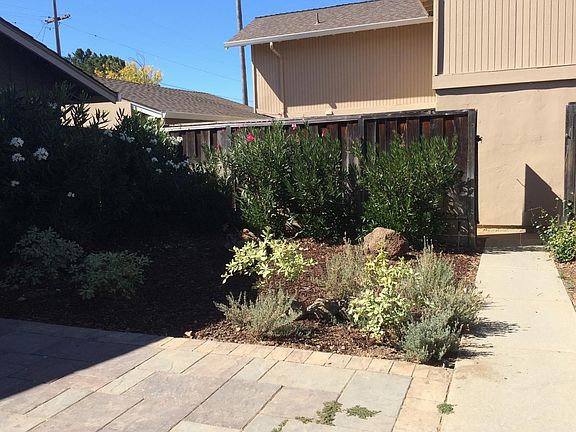 large fenced Front yard