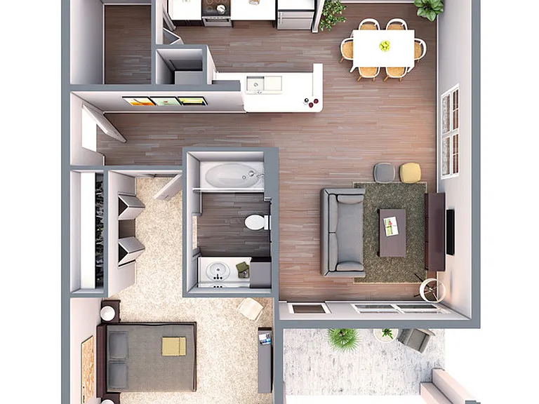 A2 - 1x1 - 750sqft A2 - 1x1 - 750sqft