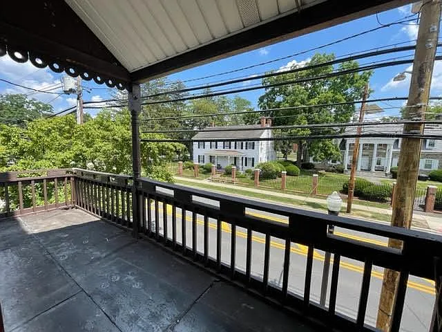 Private balcony overlooking Main St. in the Village of Lawrenceville