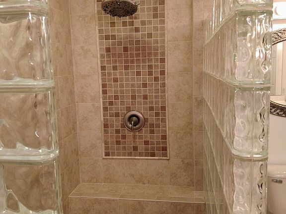 Custom shower with seat