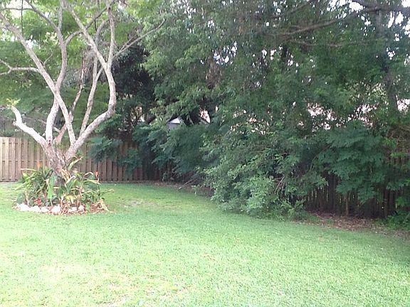 Fully fenced back yard